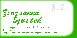 zsuzsanna szvitek business card